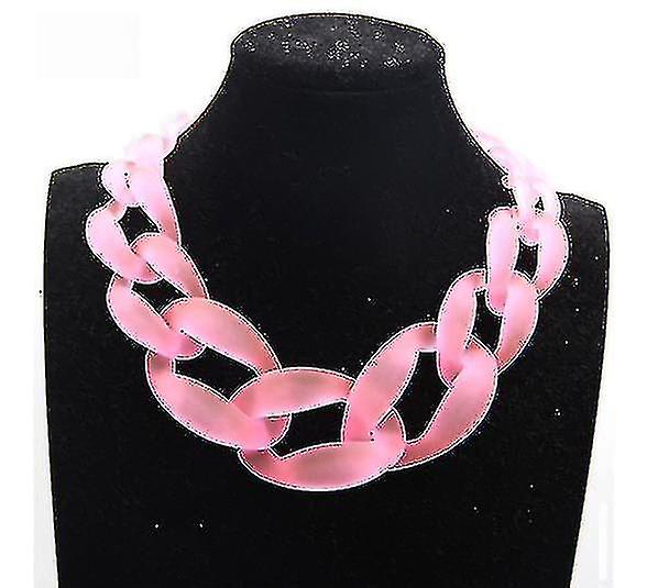 Vintage Resin Lackingone acrilic Guler Chunky Choker Declarația Bib lanț de colier pandantive