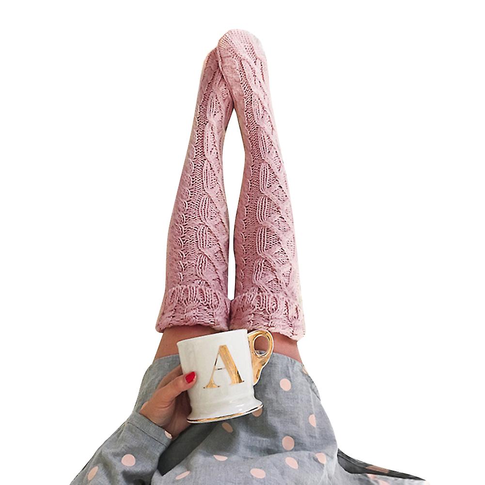 נשים גרביים גבוהות חורף סתיו חם סרוגים מעל גרבי ברך חותלות חדשות