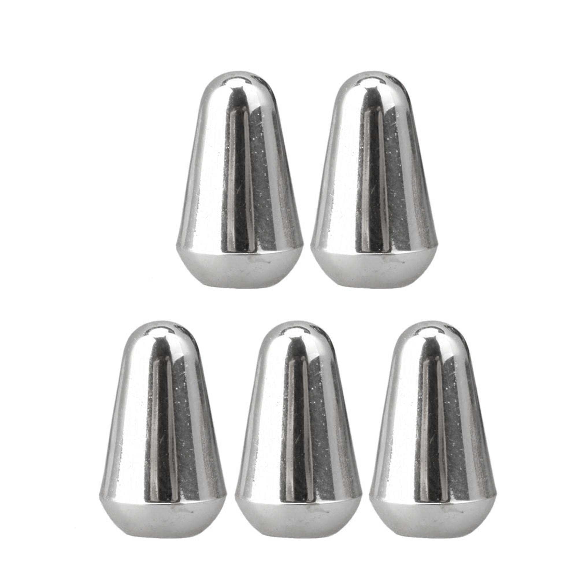 5 Pack Electric Guitar Plastic Slot Type Switch Caps 5 Way Chrome Plated