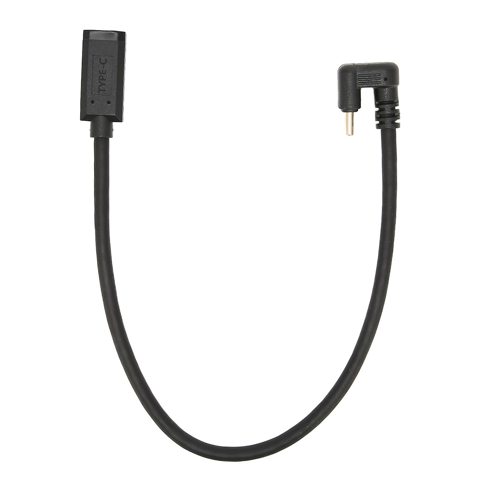 USB-C Extension Cable 0.3m/0.98ft 10Gbps Gold Right Angled USB 3.1 Male to Female for Mi 4C