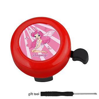 Veeki Classic Bicycle Bell Aluminum Loud Bicycle Bell Bicycle Accessories - Cartoon Red Fairy + Tools (Two)