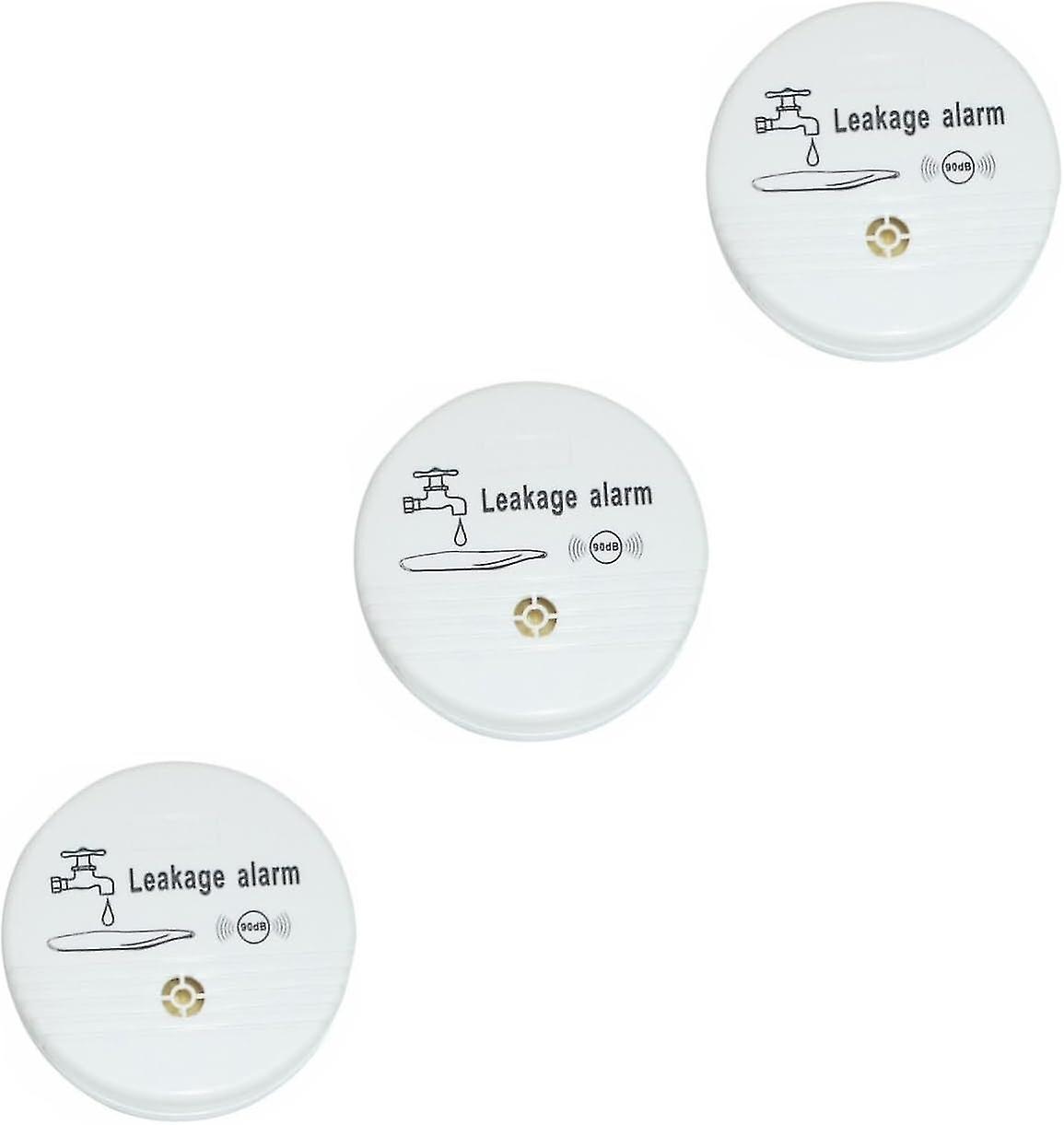 Water Leak Detector Alarm - 3pcs Flood Sensor, White, Overflow, Gift