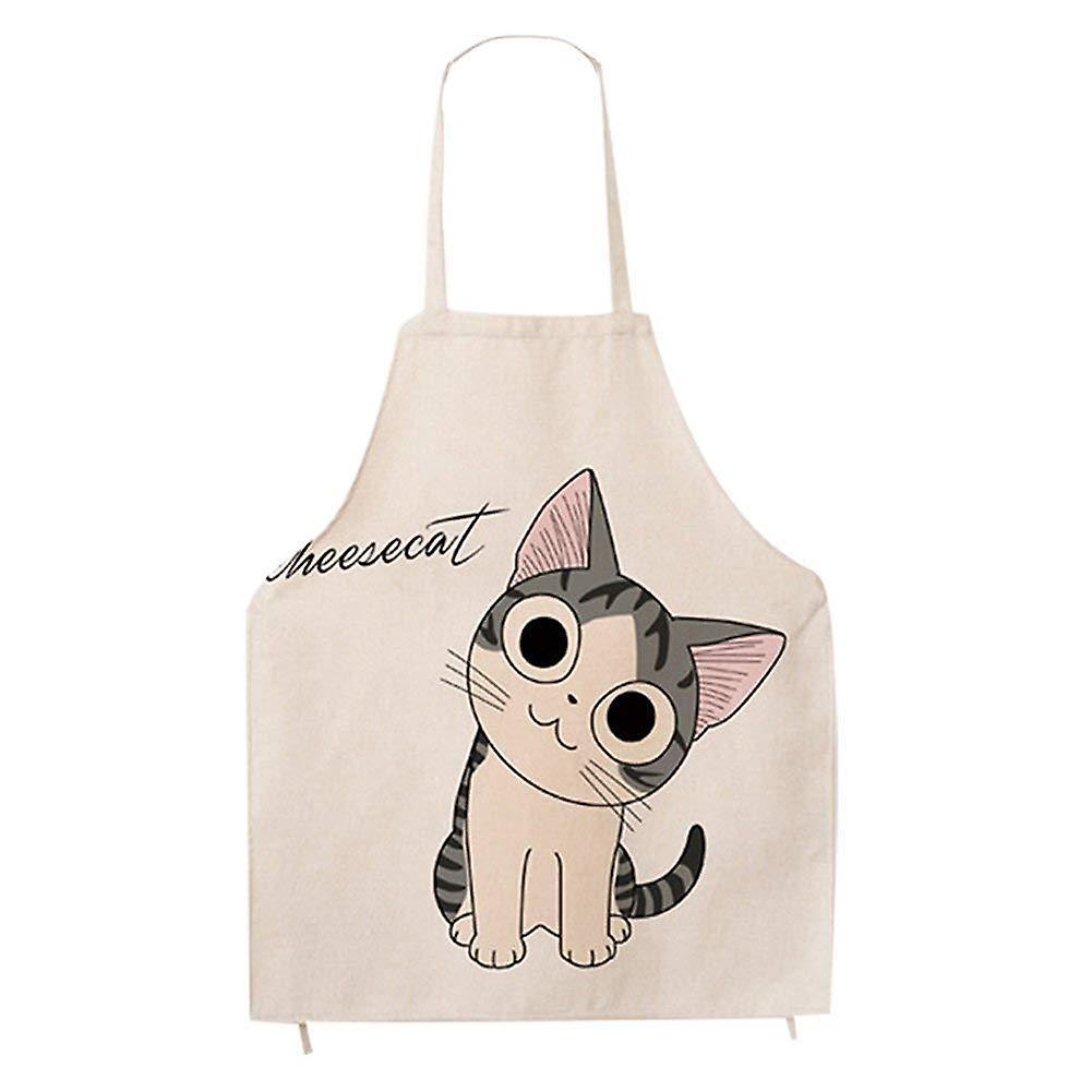 Apron with Cute Cat Pattern for Adults Cooking Baking