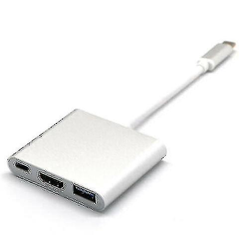 New 2023 For Apple Macbook Type C Usb-c Hub Adapter Cable 4k Hdmi Usb 3.0