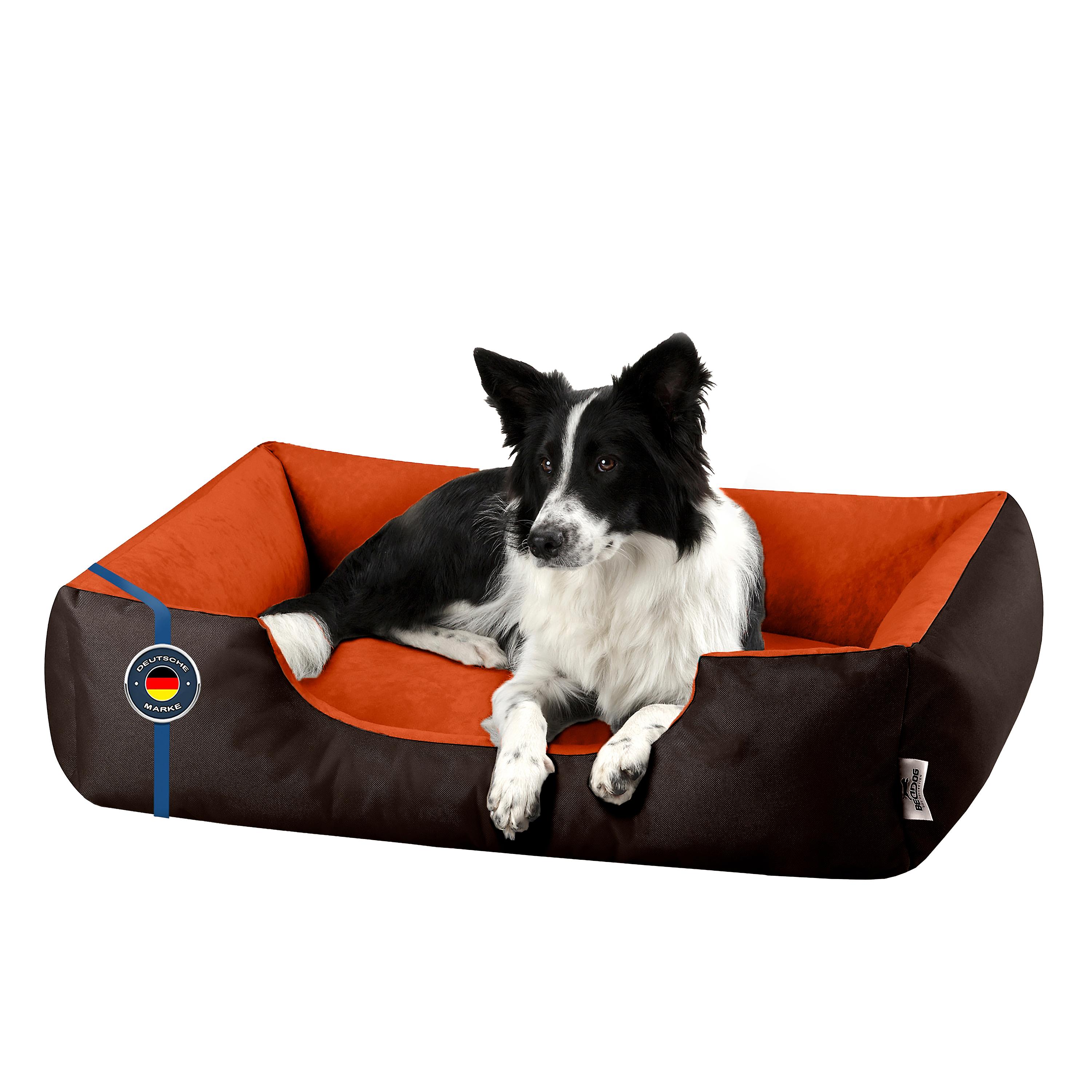 BedDog Dog Bed LUPI washable SOLNEDG-NG (brun/orange) XL
