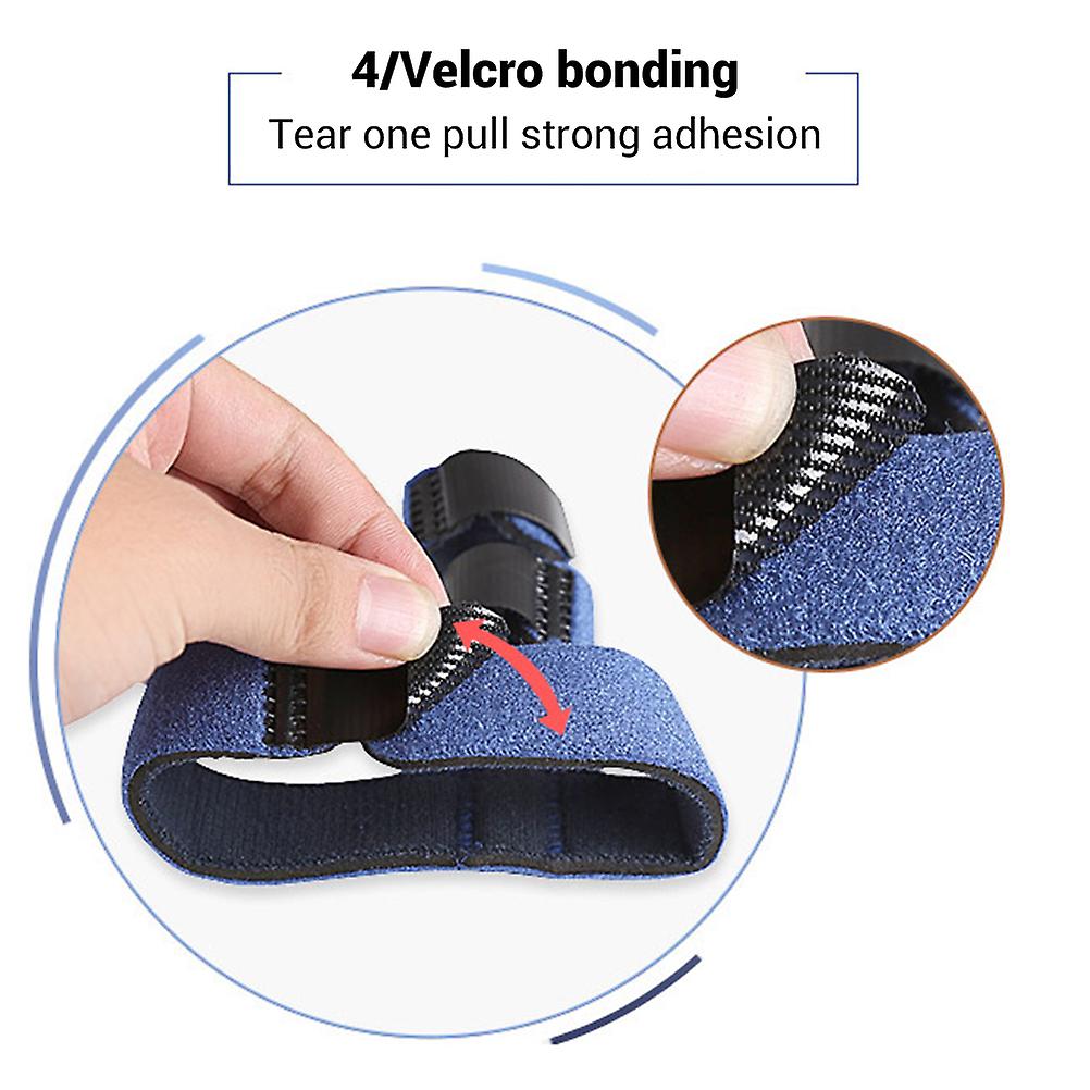Trigger Finger Splint Brace Adjustable Middle Finger Support Blue