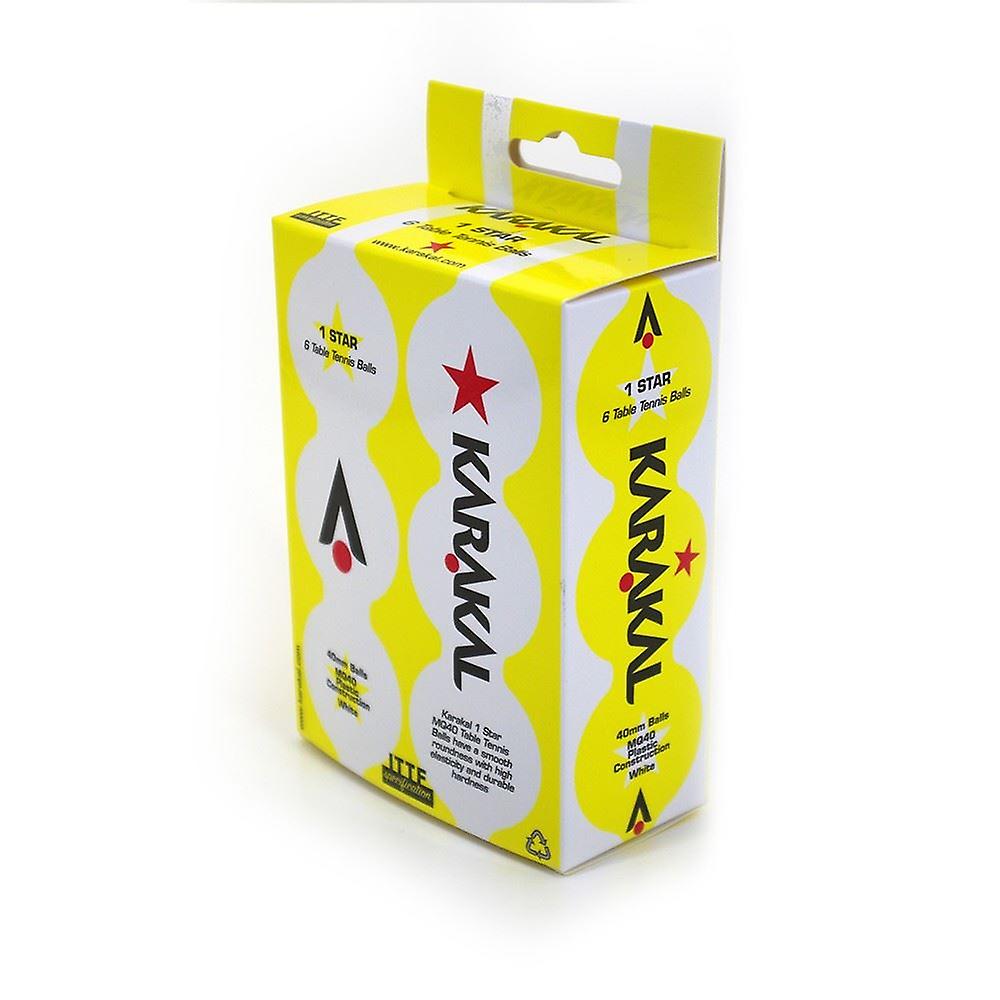 Karakal 1 Star Table Tennis Balls With High Elasticity & Durable Hardness x6 - Orange
