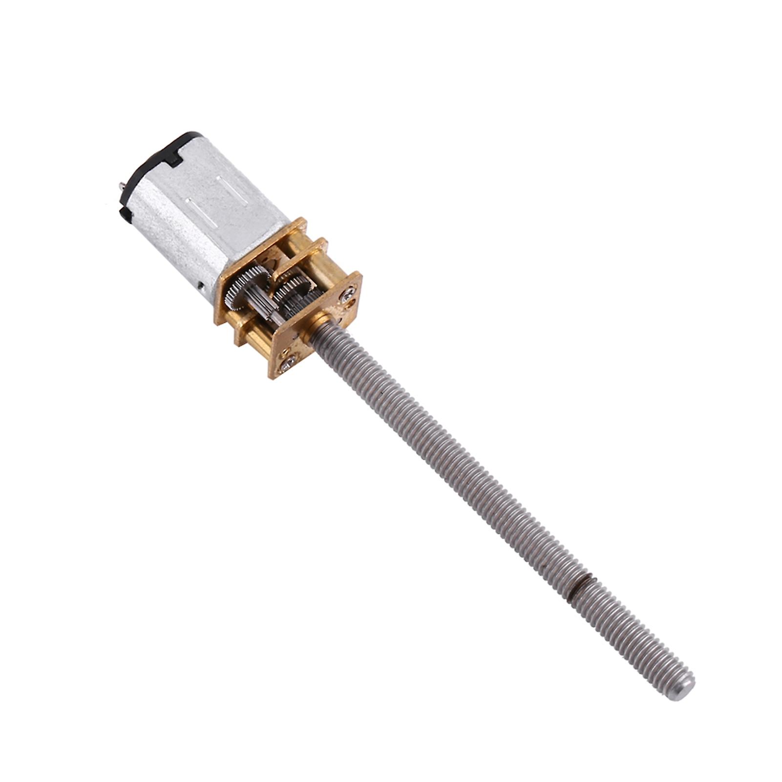 Ouitble Metal Gearbox DC 12V 400RPM N20 Micro Gear Motor, 16mm Long Shaft with M4x55mm Screw, Metal Gearbox, Thread Shaft Motor for Robotics