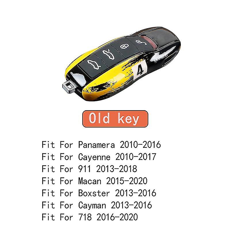 New No. 72 Racing Style Remote Key Cover Case Replace Fit For Porsche Cayenne Panamera Cayman Macan 