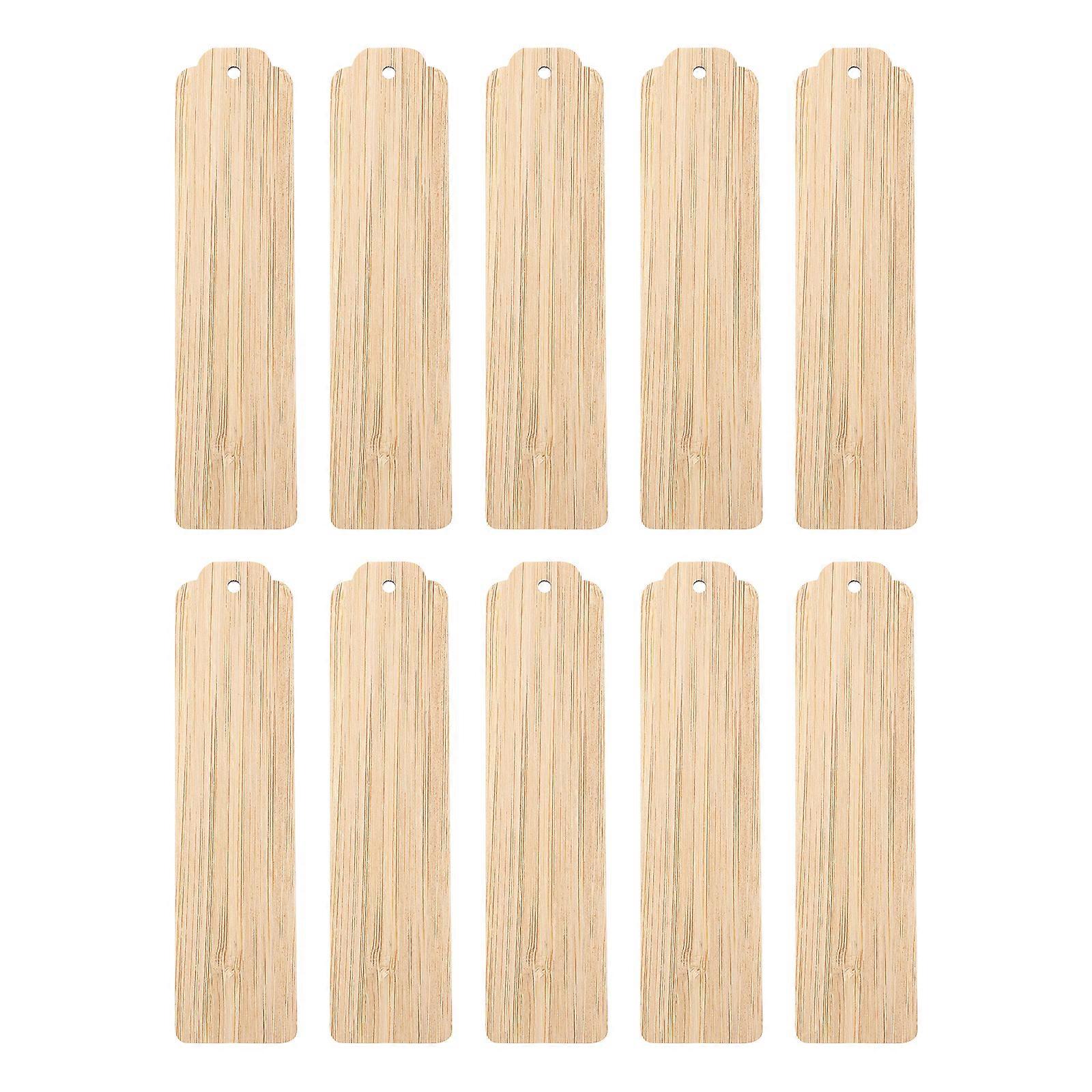 10pcs DIY Wooden Craft Bookmarks Craft Making Bookmarks Reading Bookmarks