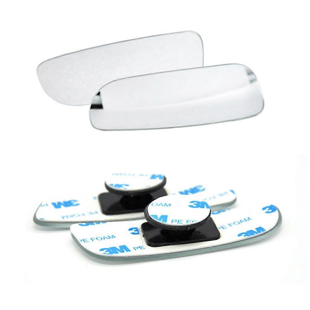 Clear Car Rear View Mirror 360 Rotating Adjustable Fixable Convex Blind Spot Mirror Parking Auto Motorcycle 2pcs