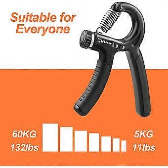 ハンドグリップ、5-60kg調整可能なグリップ前腕ハンドリスト強化剤