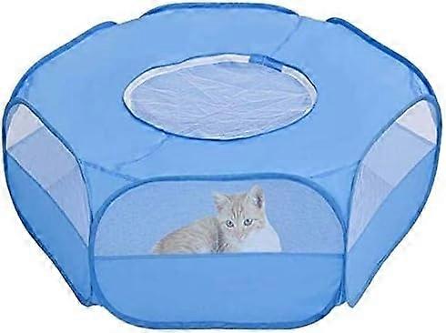 Small Animal Playpen with Cover - Foldable and Portable Cage - Waterproof - Breathable - for Rabbit,