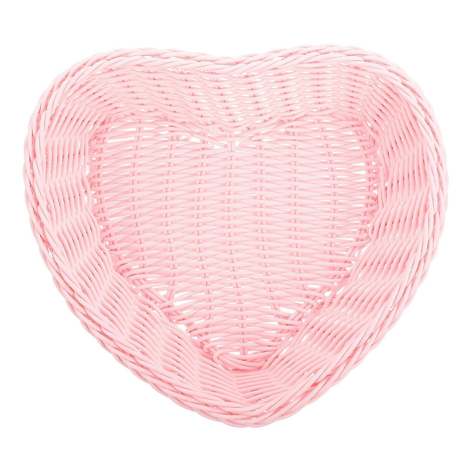 Heart Shape Design Basket Food Serving Basket Desktop Snacks Storage Basket