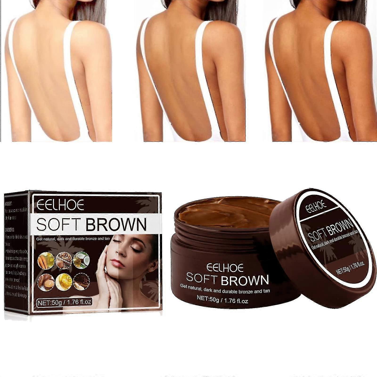 Brown Tanning Gel,soft Brown Intensive Tanning Luxe Gel Tanning Accelerator Cream For Sunbeds & Outdoor Sun Tw