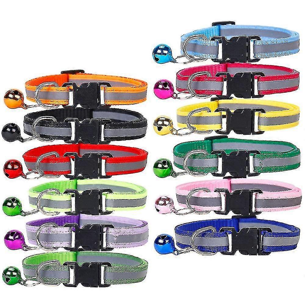 For 12pcs Puppy Collars For Litter With ID Tags, Puppy ID Collars, Whelping Puppy Collars with Safety Buckle, Soft for Puppy Training