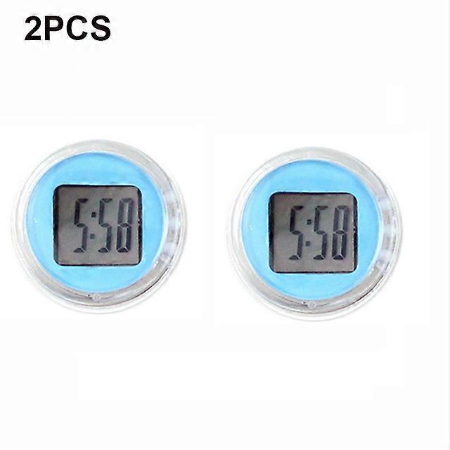 2PCS Universal Motorcycle Clocks Watch Waterproof Sticky Mini Precision Digital Display Clock Auto Mount Dial Clock Motorcycle