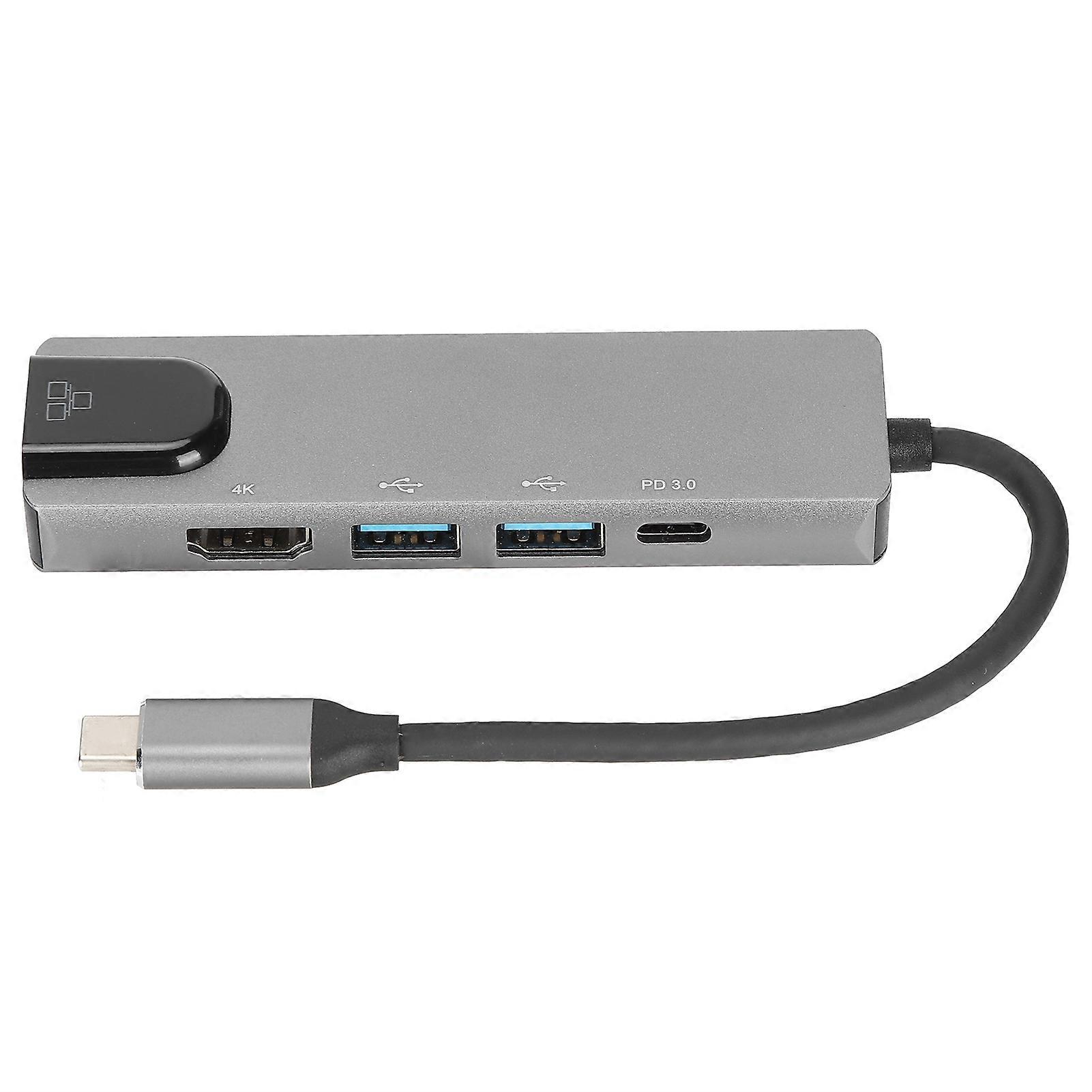 5in1 TypeC Docking Station with 2 USB HD Multimedia Interface RJ45/TypeC Port