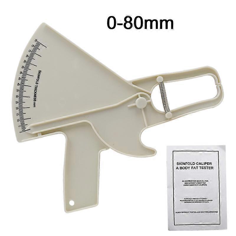 0-80mm Body Fat Measure Tester Analyzer Sebum Caliper Clamp Shaped Ruler Skinfold Test Instrument Measuring Tape