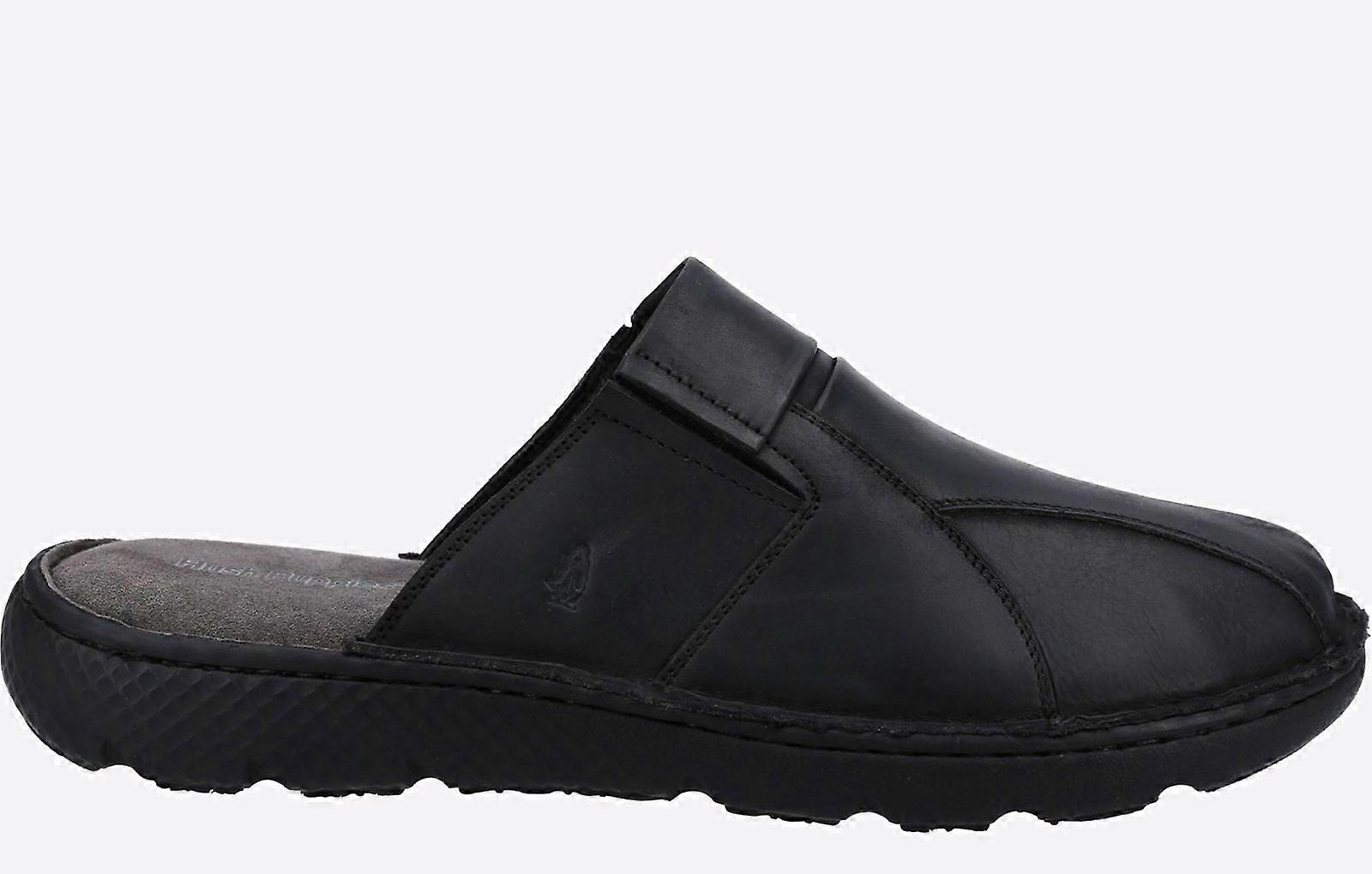 Hush Puppies Carson Mule Leather Sandal Black