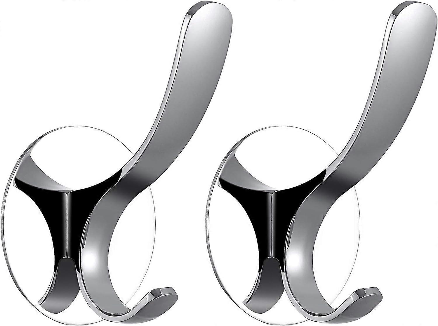 Set 2 carlige baie, Inox, Argintiu