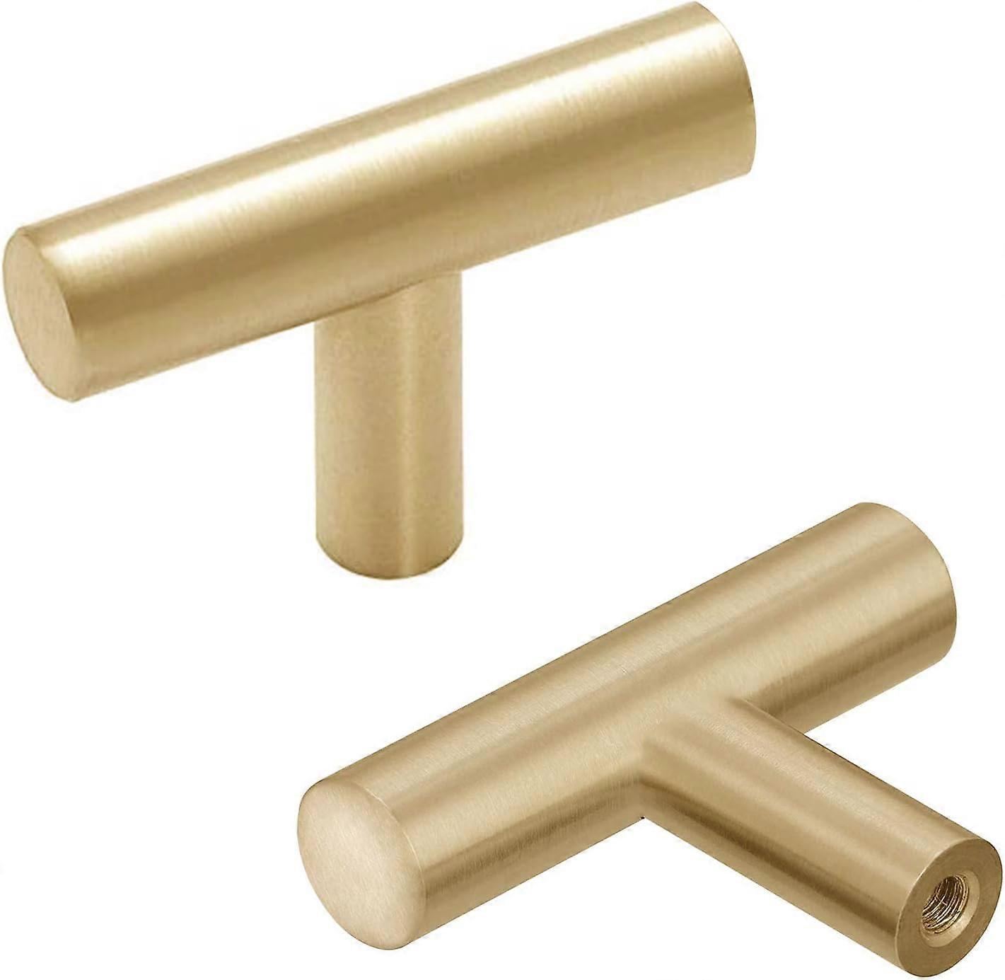2Pcs Drawer Knobs Gold Brass Cupboard Knobs Kitchen Cabinet Knobs Door Handles