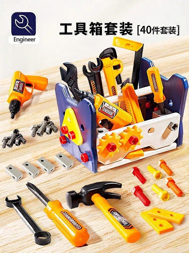 Barnverktygssats med elektrisk leksaksborr Barn Power Construction Toy Låtsasleksak Reparationsverktygssats för småbarn