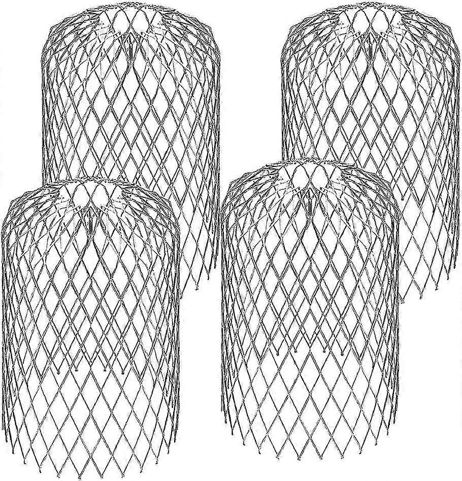 4 Pcs Aluminum Gutter Strainer 8*15cm Rustproof Gutter Filters Waterproof Gutter Mesh Heavy Duty Durable For Home Eaves Ditch Sewer Downpipe - Silver