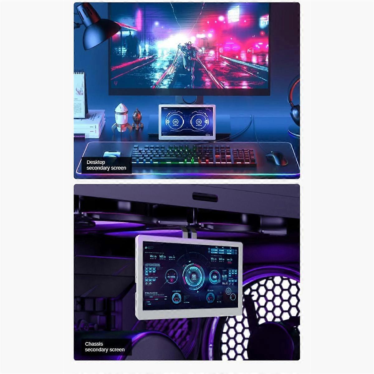 7-Zoll-IPS-Display USB2.0-Sekundärbildschirm 1024x600 170-Monitor-Multi-Screen-Erweiterungsdisplay für Windows7/8/10/11 B