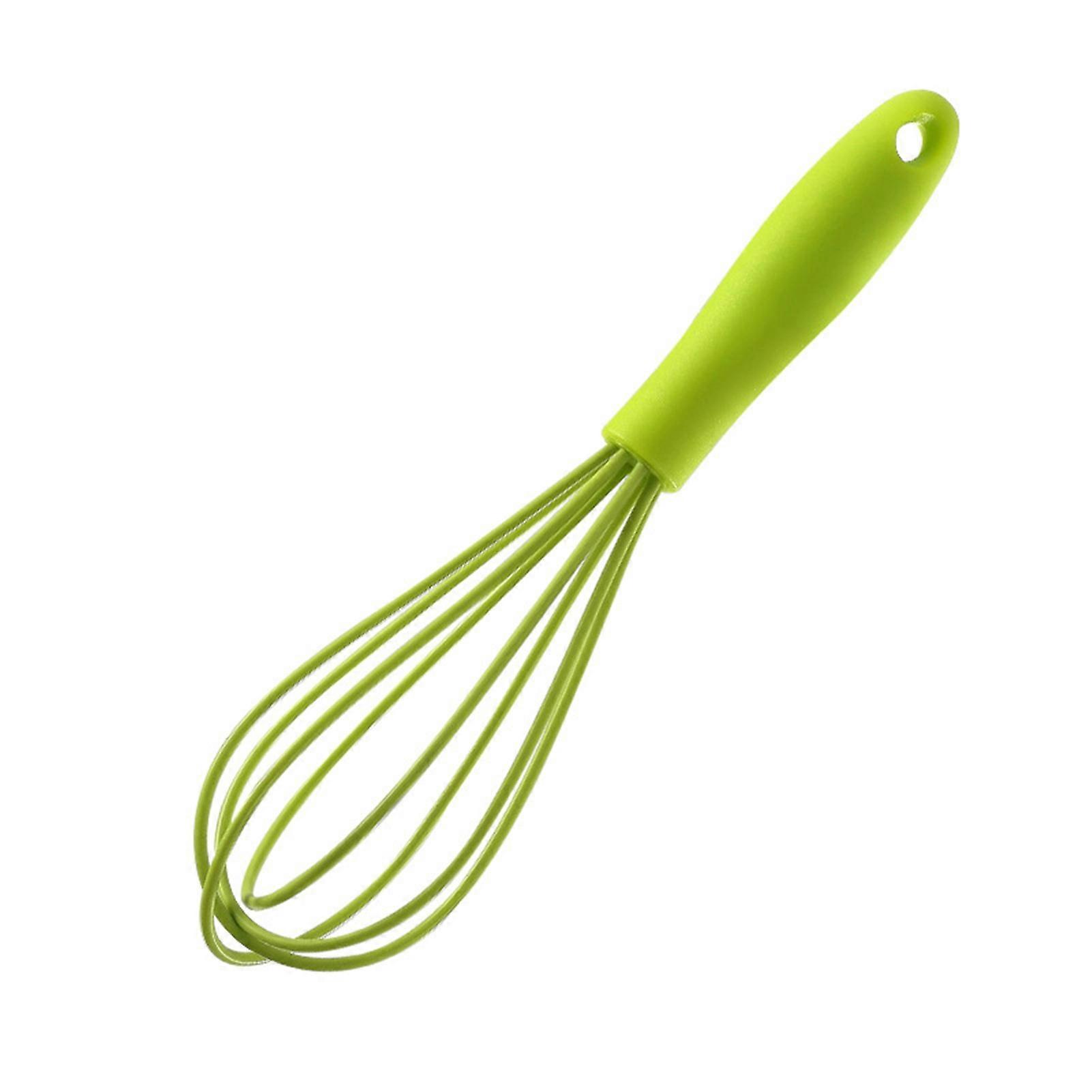 Silicone Egg Beater Manual Egg Whisk with Non-slip Handle Handheld Silicone-coated Wire Balloon Whisks for Blending Cooking Stirring
