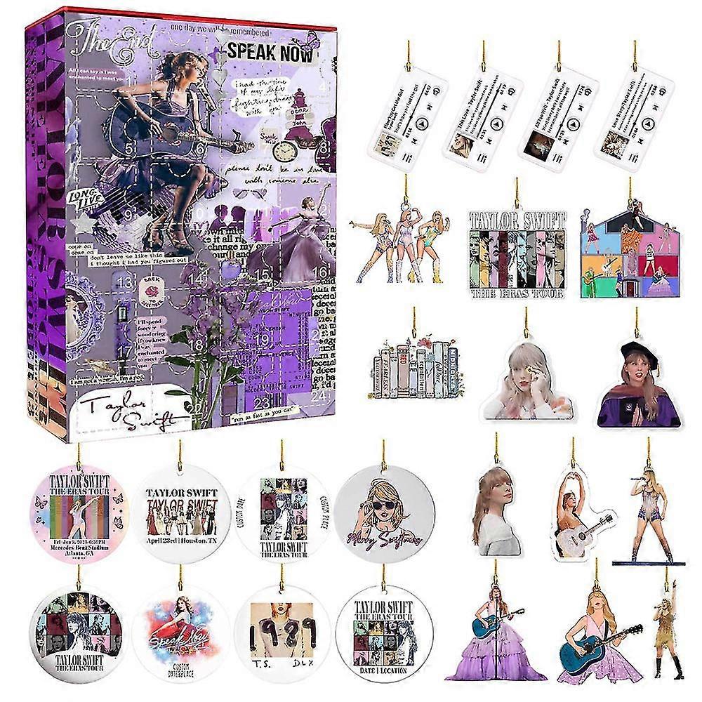 2023 Swift Annuncio per i fan, 24 di Countdown Pendant Blind Box, Ly Xmas Idea per i fan