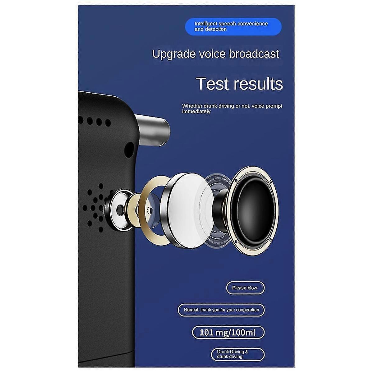 Digital Alcohol Tester Professional Alcohol Detector Breathalyzer Police Alcotester LCD Display Drunk Driving Test