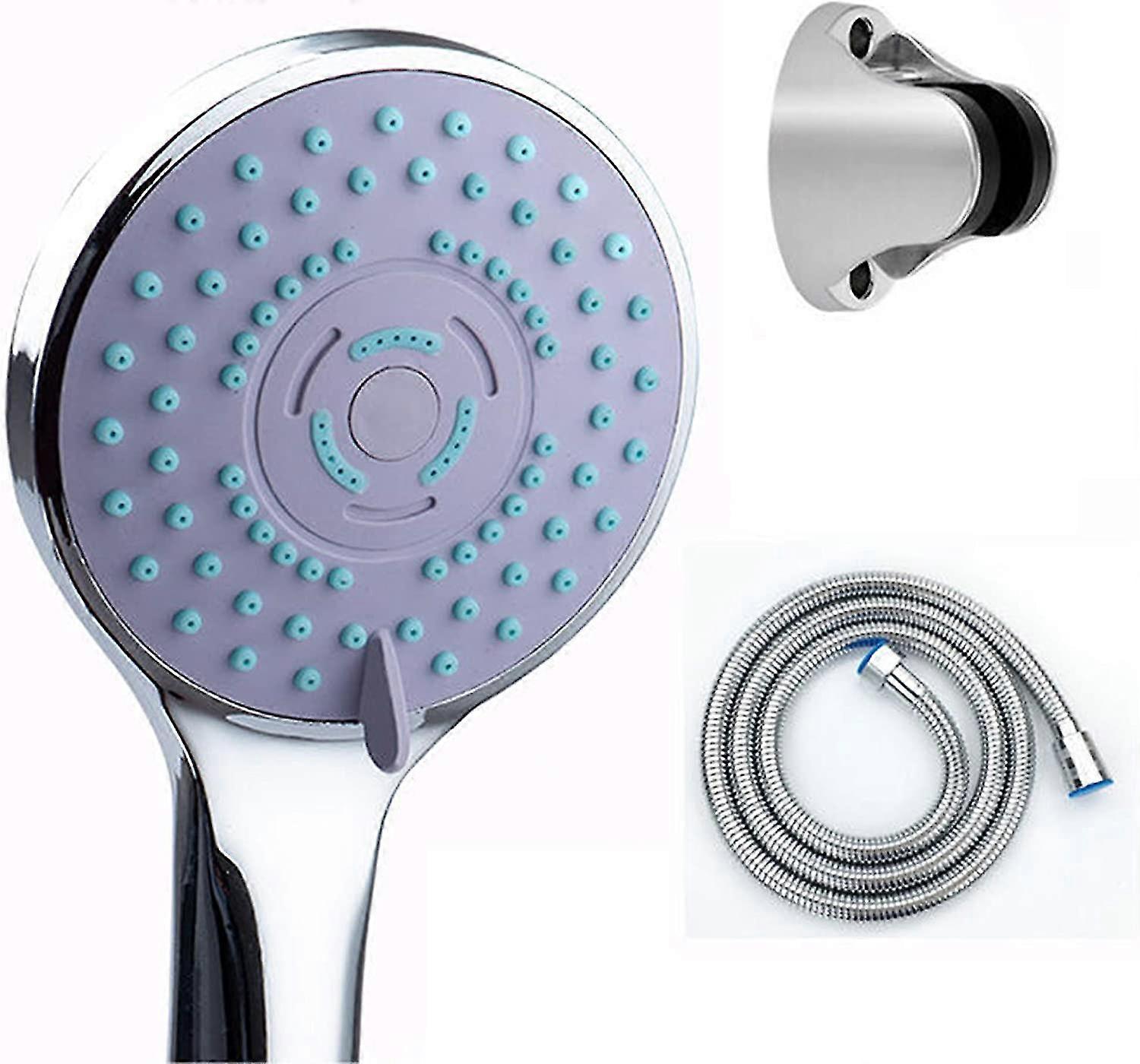 Shower Head With Hose,acsergery Chrome Handheld High Pressure Universal Fitting 5 Spraying