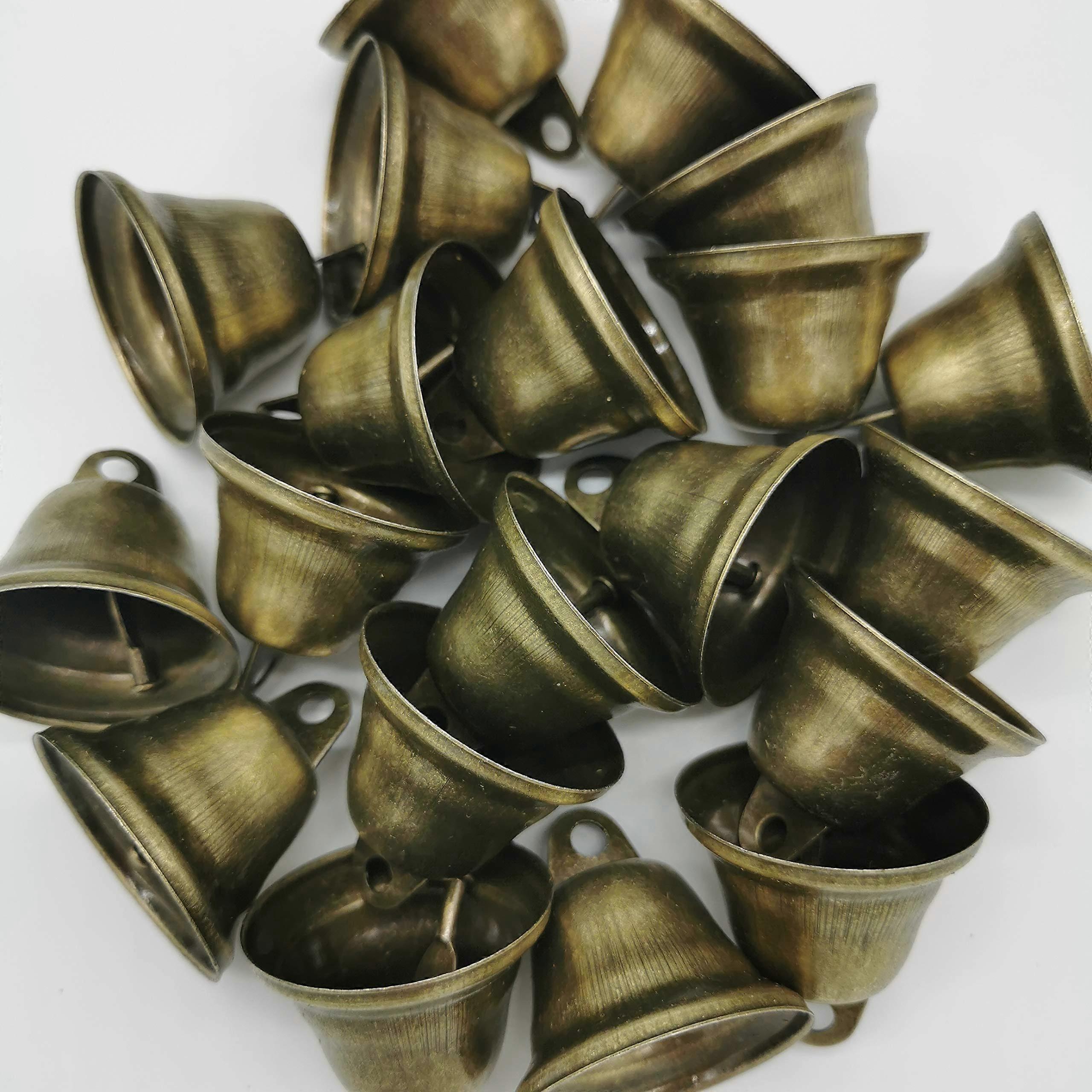 20 Pcs Small Bronze Bells Tinkle Bells Jingle Bells Wind Chimes Wind Bells Accessories Home Crafts Hanging Decoration