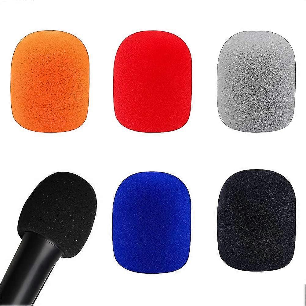 5 Pack Microphone Mic Covers Foam, Multicolor Handheld Microphone Windscreen Mic Cover