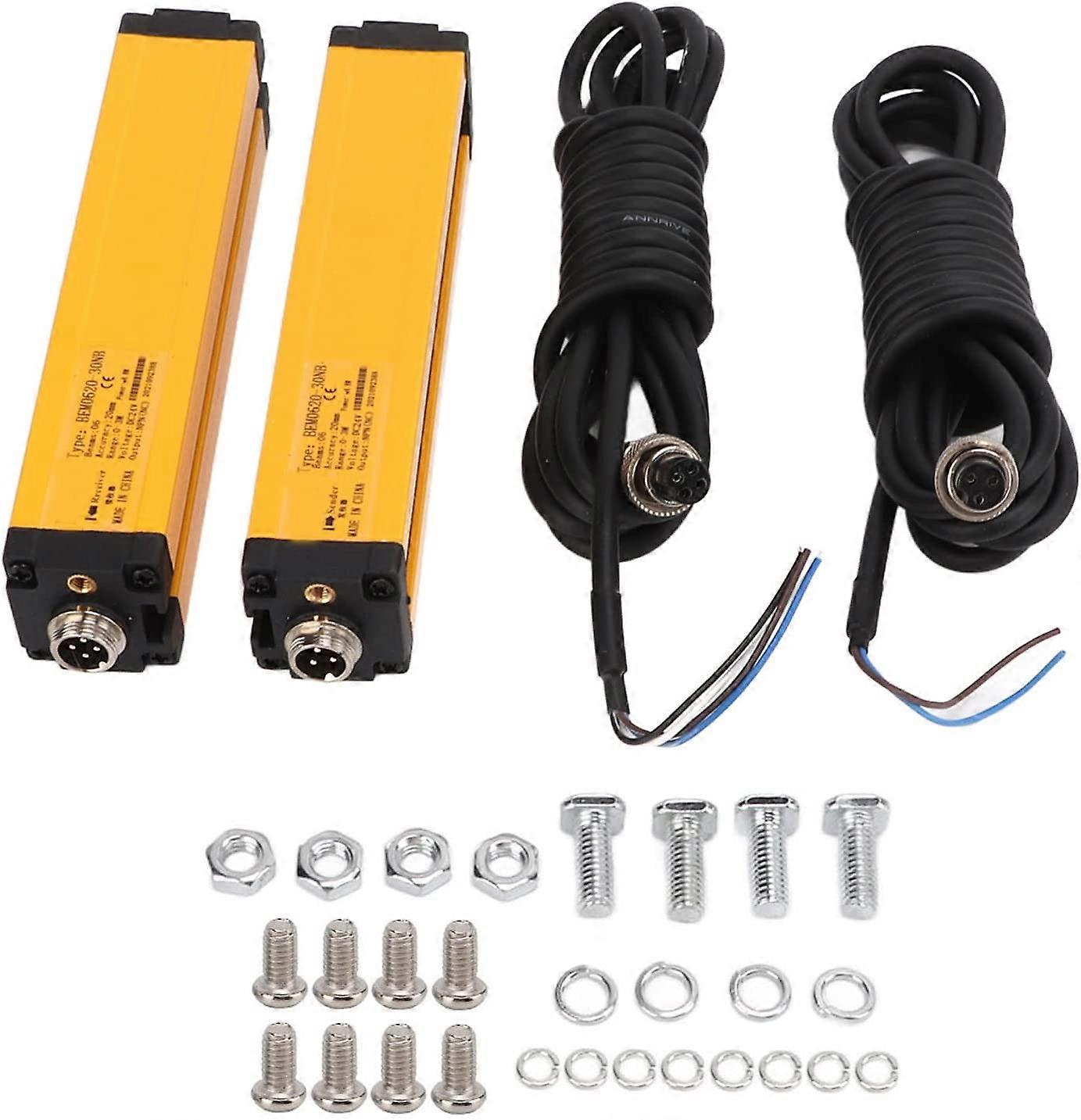 BEM062030NB Safety Light Curtains Aluminum Alloy Body Far Infrared Light Screen Sensor Light Grating Security Device Punching Machine Protector 20mm B