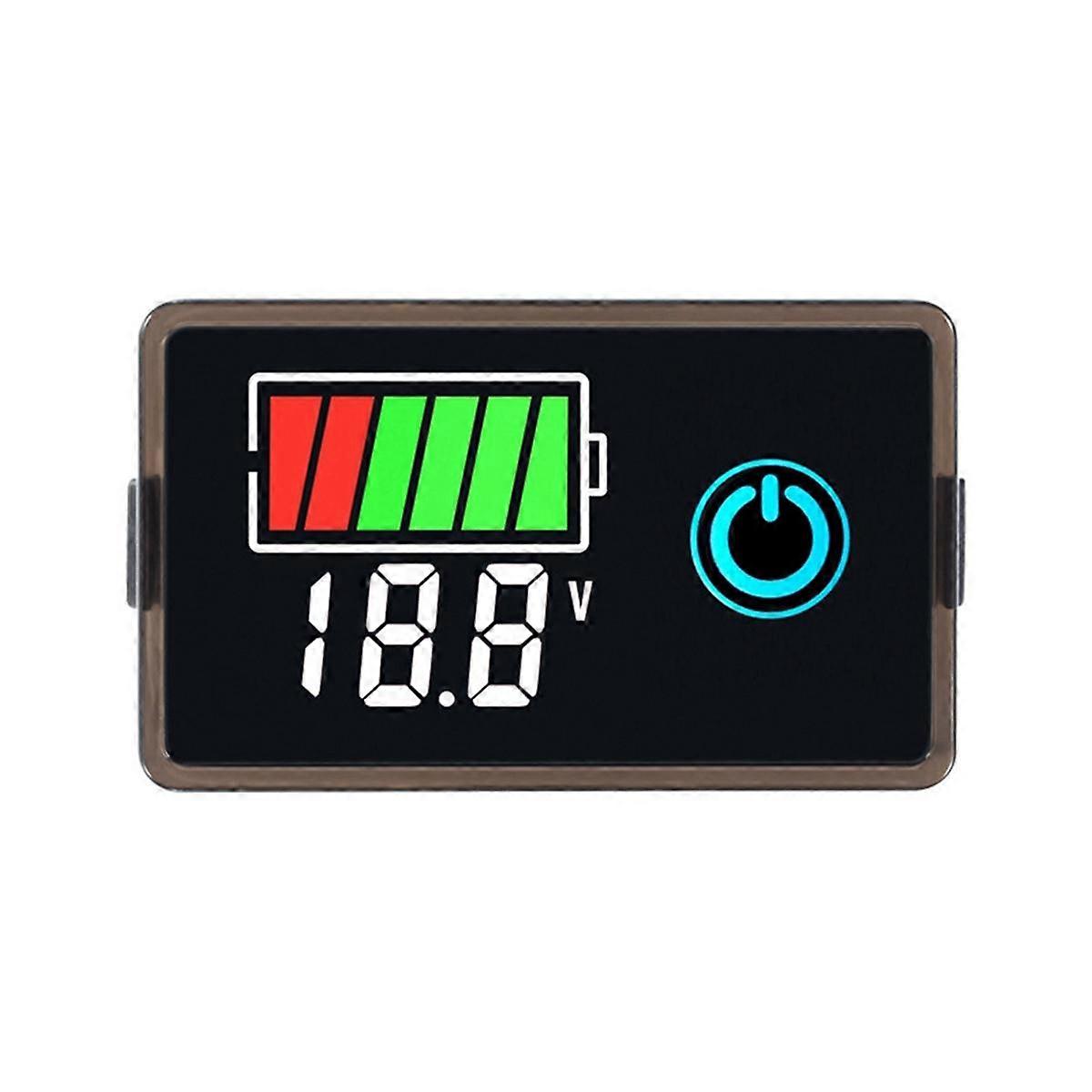 DC 8-100V Digital Voltage Power Indicator for Lead-Acid Lithium Battery 12V/24V/36V/48V Two-Wire An