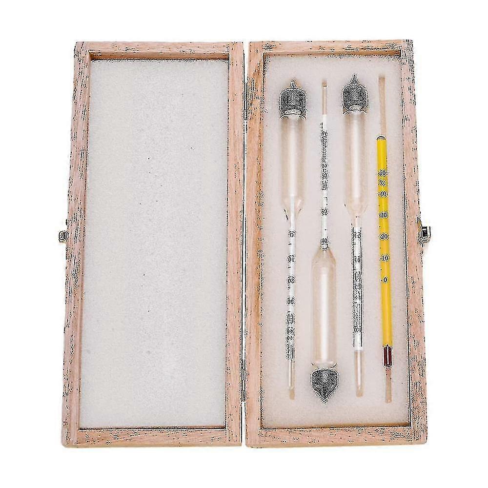 3pieces Hydrometer Alcoholmeter Tester Set Alcohol Concentration Meter