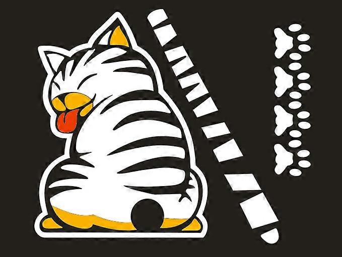 Funny Cute Cartoon Cat Shape Windshield Wiper Reflective Sticker