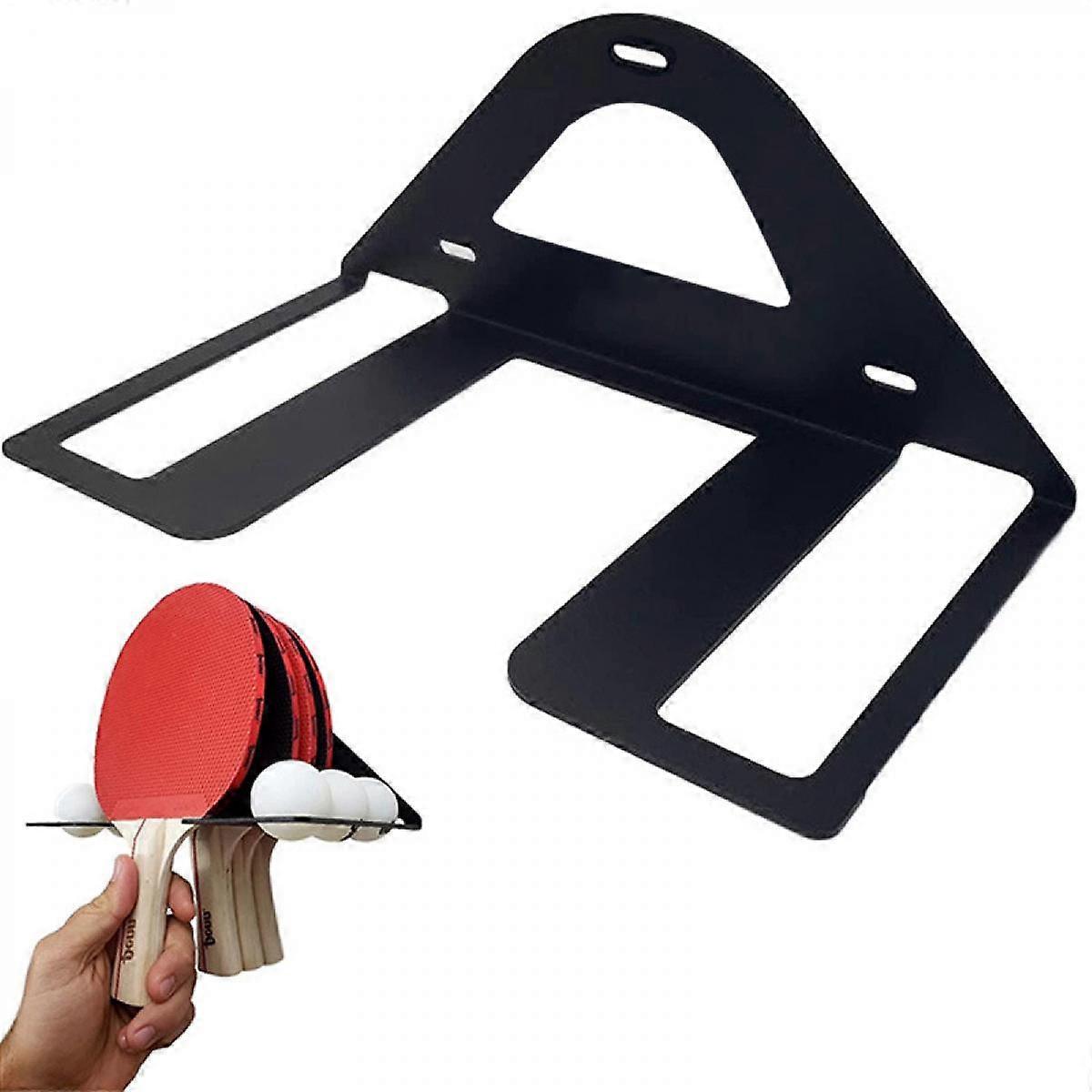 1 PCS Table Tennis Paddle Holder Pings Pong Ball Holder Table Tennis Racket Display Stand With Ball Holder Shelf,racket storage rack