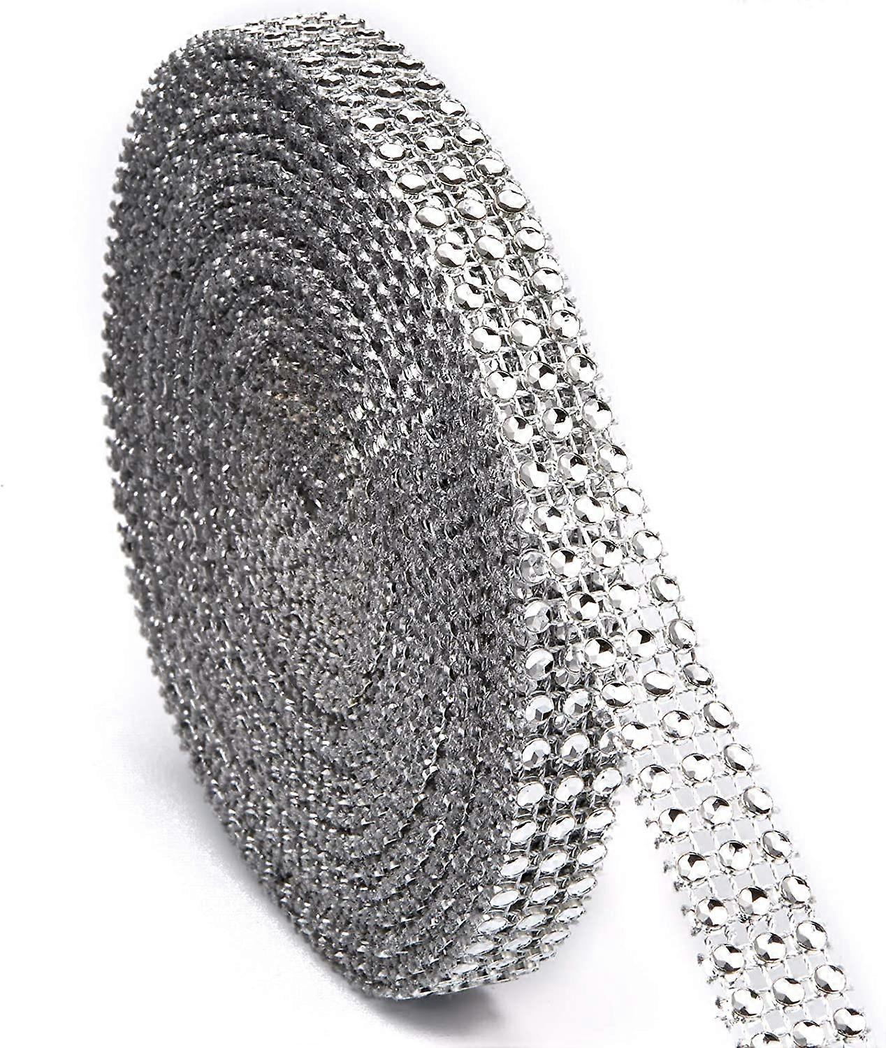 Sparkle Diamond Ribbon 3 Rows, Sliver