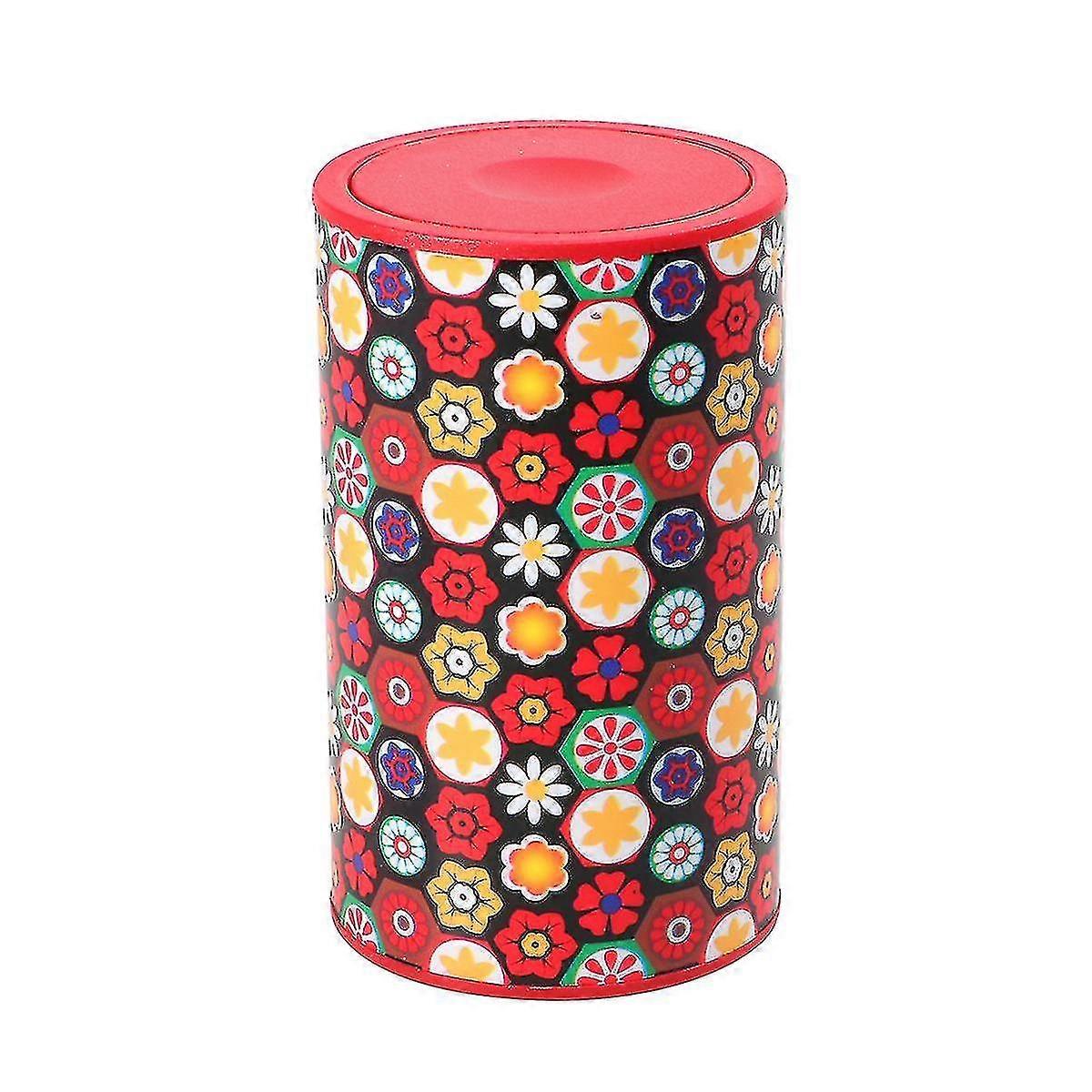 Automatically Press Stylish Kaleidoscope Pattern Toothpick Holder - Floral Pattern