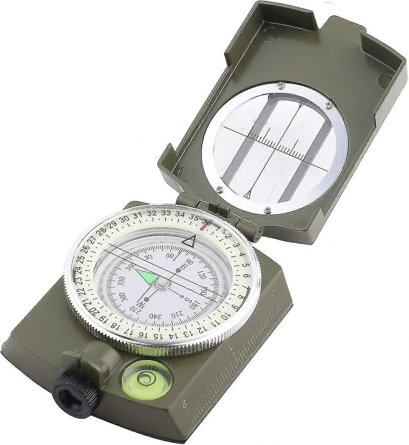 多機能コンパス、2色高精度屋外軍用コンパス、防水コンパスナイトライトレンズ用