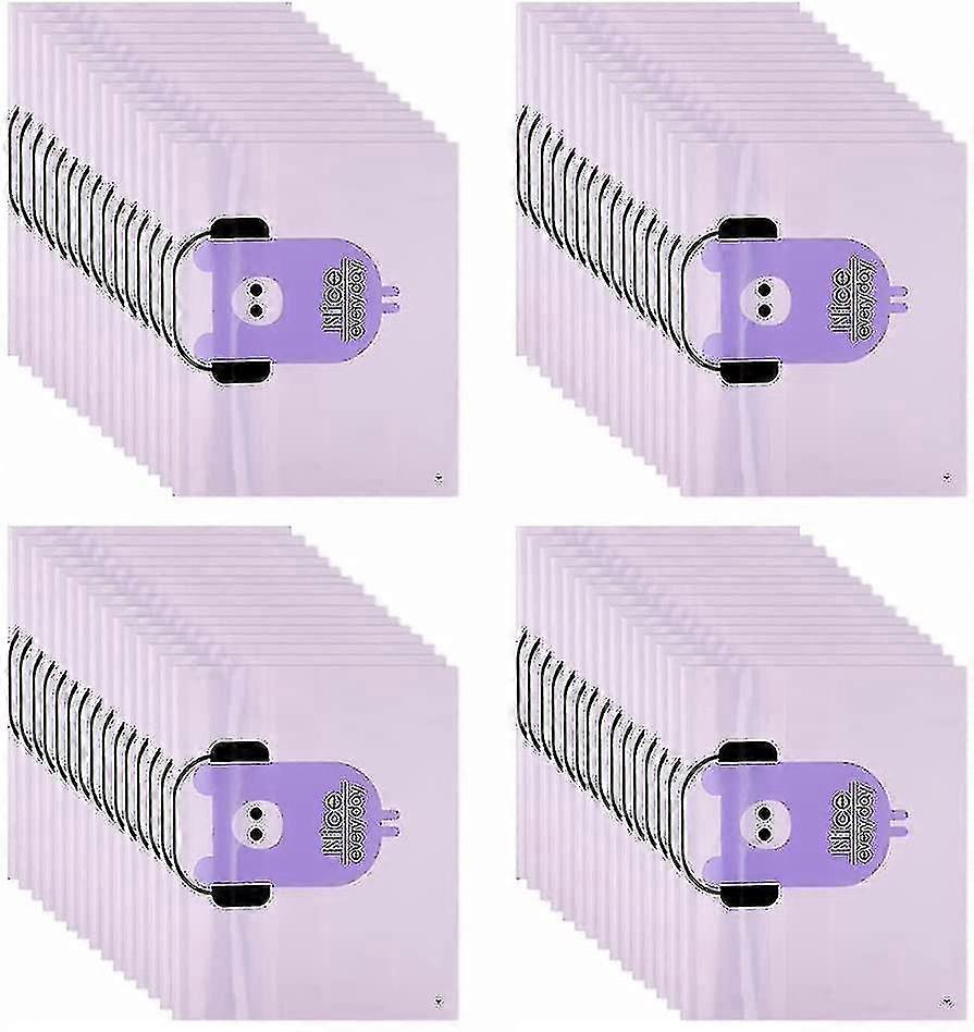 60 Pack Car Trash Bags, Easy To Stick Disposable, Paste Without Trace, Strong Adhesive Tape, Portable, Storage Bag(purple) Starlight
