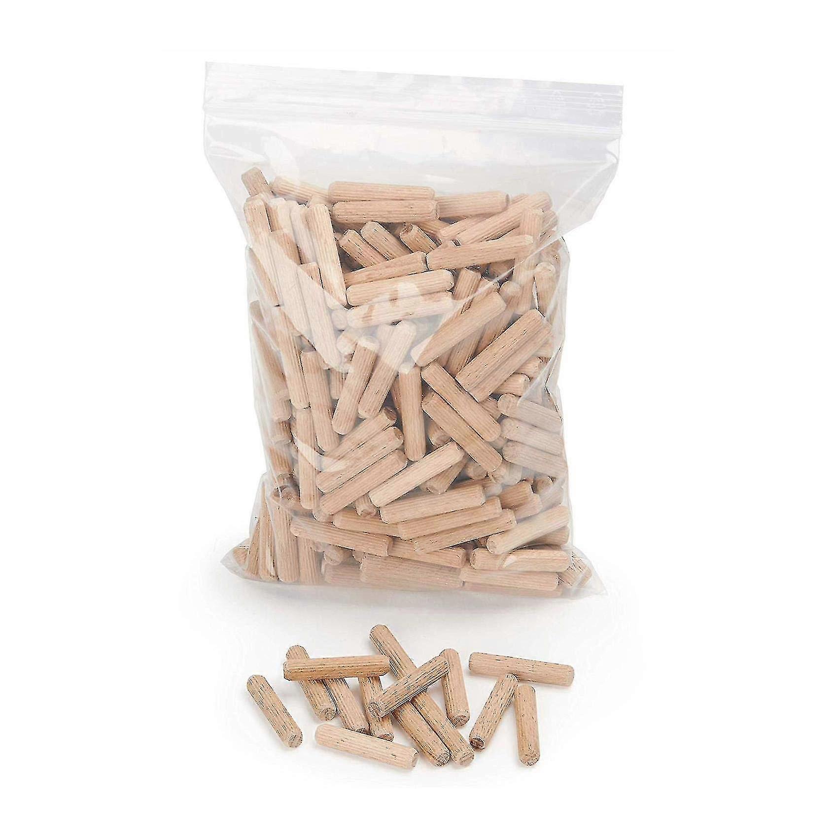 300 Pieces Wooden Dowels - Solid Beech Wood Dowel 6x40 Mm - Reef Dowels - Beech Wood Dowels 6x40 Mm
