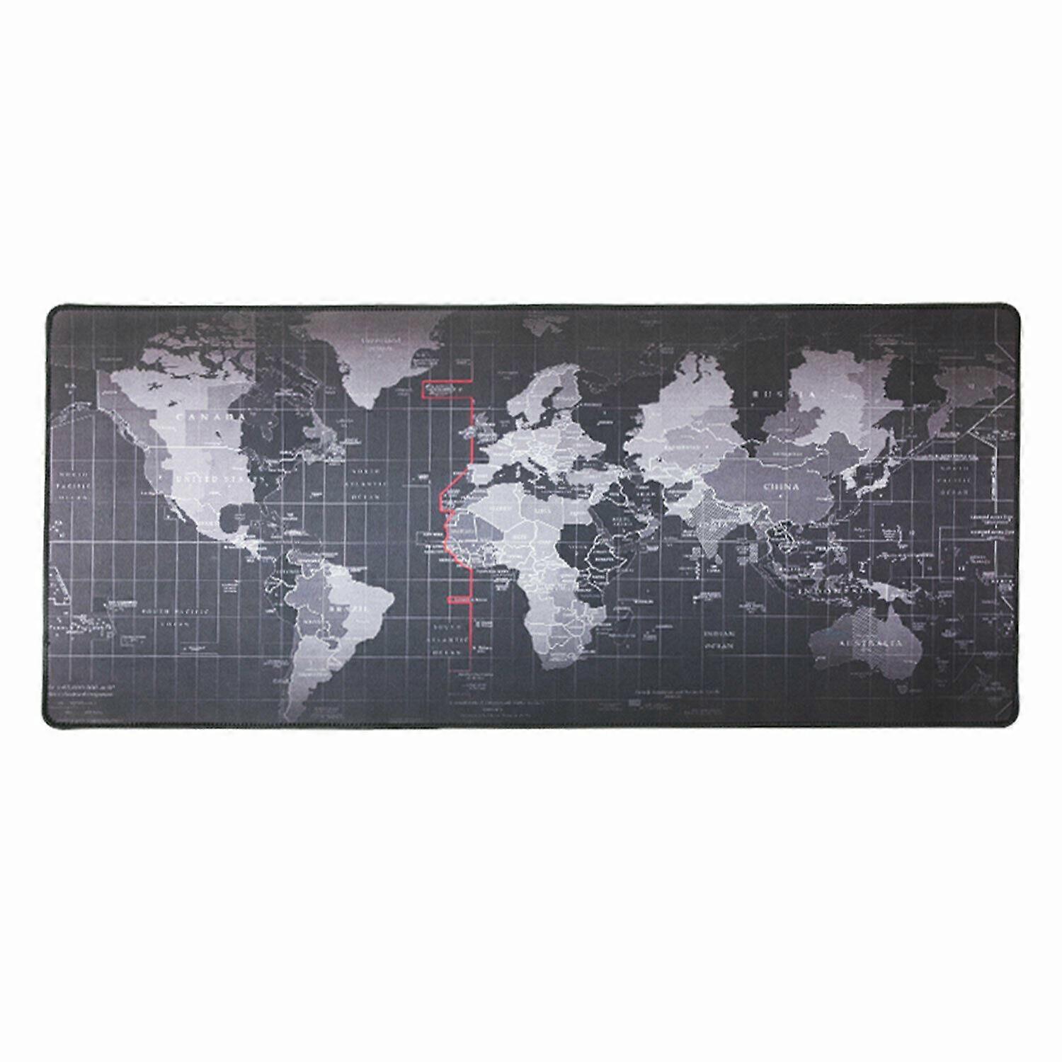 Aquarius Extended Gaming Mouse Mat with Non-Slip Rubber Base & World Map Design