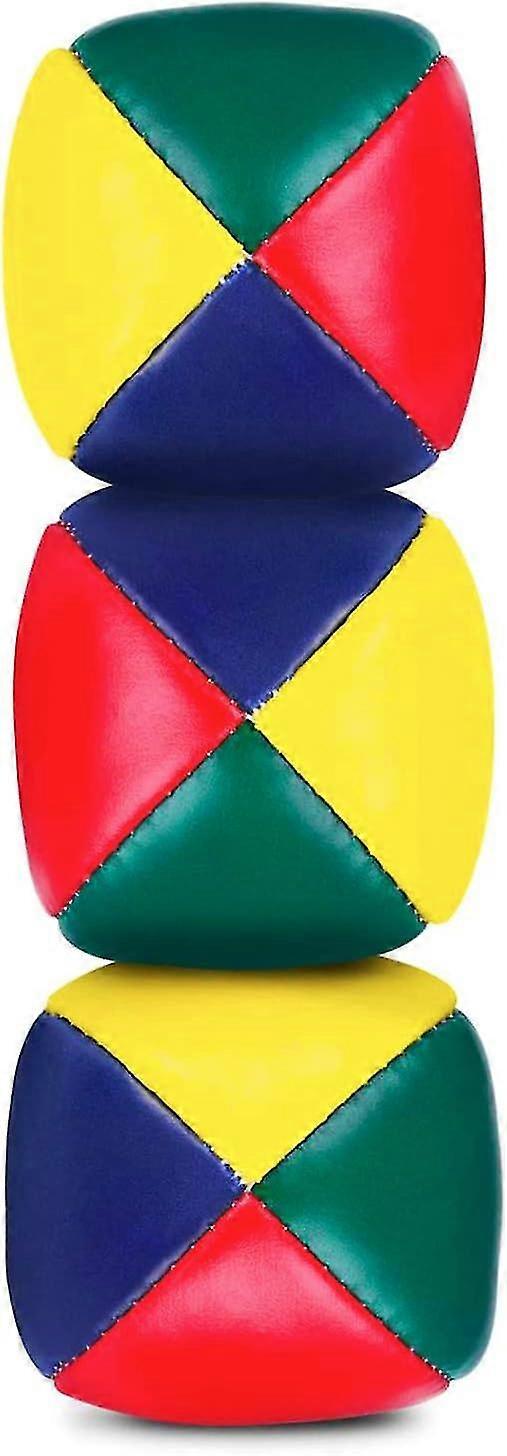 Set Of 3 Classic Circus Juggling Balls Soft Smooth Durable Easy Grip Multi Coloured Balls