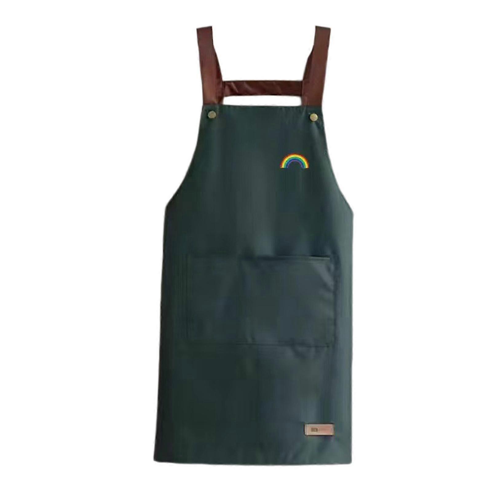 Cooking Apron Waterproof Wide Application With Pockets Oil Proof Pvc Apron For Home