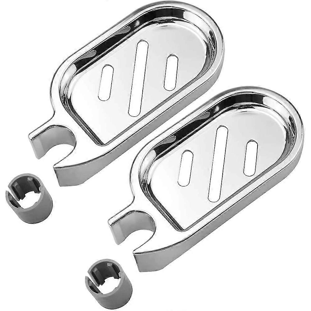 2 stuks zeepbakje voor 22mm douchestang, ABS kunststof douchezeephouder, douchezeephouder