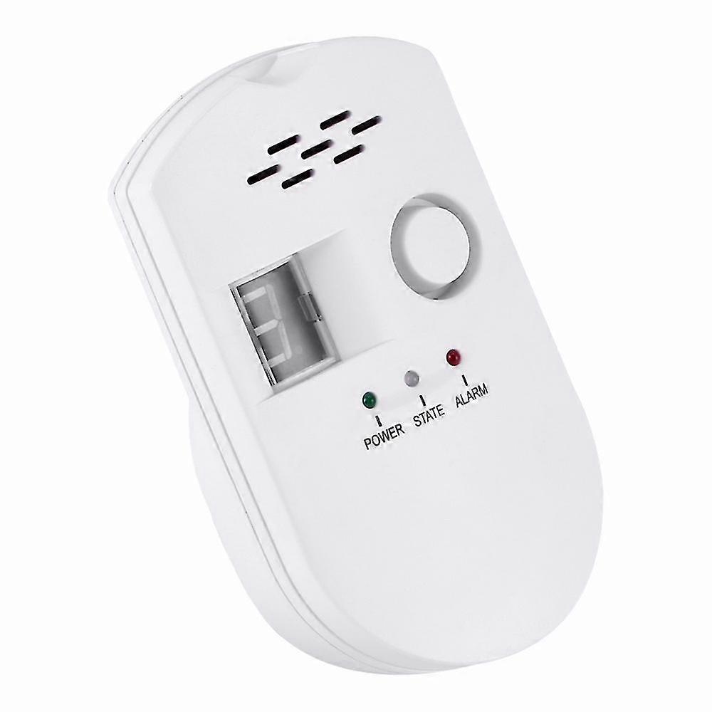 Gas Detector, Lpg/natural Gas/coal Gas Leak Detector Plug In Sensor Monitor With Audible Alarm1pcs-UK plug